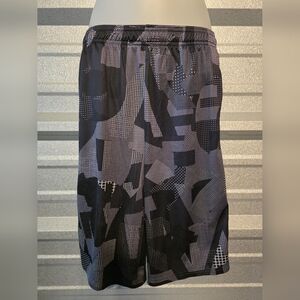 Under Armour Men's Abstract Black and Gray Athletic Shorts